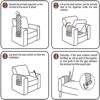 Armrest Storage Organizer Anti-Slip Sofa Couch Chair Armrest Organizer 90 * 33cm 5 pockets Couch Chair Organizer Holder for TV Remote Control Mag