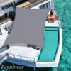 Teynewer Sun Shade Sail Square 3x3m Waterproof Shade Sail for Outdoor Garden Patio Party 98% UV Block Sunscreen Awning Canopy Sunsail with Free R