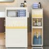 OPSREY Toilet Paper Organizer for Bathroom Cabinet, Narrow Bathroom Gap Organizer Drawer Shelf Toilet Floor Storage