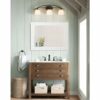 AAZZKANG Rustic Large Mirror Decorative Wooden Frame Wall Mirror 26"x18" for Farmhouse Bedroom Bathroom Dressing Room Home Decor