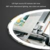 Bathroom mirror LED Round Frameless Wall-Mounted Smart Mirror Simple Vanity Mirror White Light High-Definition Explosion-Proof Silver Mirror with