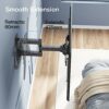 PERLESMITH TV Wall Bracket Swivel Tilt Extend, Universal TV Bracket Wall Mount for 26-60 Inch Flat/Curved TVs, Adjustable TV Bracket Holds up to