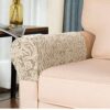 XIEHUZA Jacquard Stretch Armrest Covers, 1 Pair Armchair Covers with Twist Pins for Arms, Arm Covers Soft Polyester Arm Caps Non Slip Furniture P