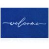 AAZZKANG Welcome Mat Outdoor with Durable Non Slip Rubber Backing Ultra Absorb Mud Easy Clean Entry Door Mat