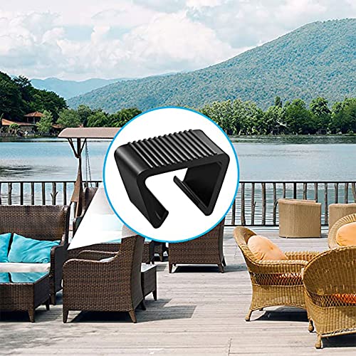 BDHI 12pcs Rattan Furniture Clips Outdoor Patio Wicker Furniture Alignment Clips Plastic Rattan Sofa Clips for Garden Outdoor Couch Patio Furnitu