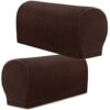 XIEHUZA Arm Rest Covers, Stretch Armchair Couch Armrest Chair Covers for Furniture Protector, Anti-Slip Sofa Chair Arm Caps Spandex Polyester Sli