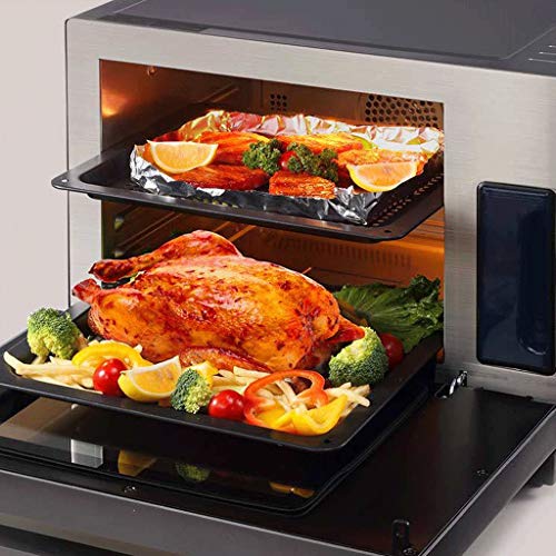 KKYKP Digital Countertop Toaster Oven,Steaming and Baking One Large Capacity 28L,Black