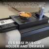Meistar Sofa Tray w/Anti-Slip Base and Couch Cup Holder. Remote Control, Coffee Table and Cellphone Organizer. Portable Side Arm Rest Table w/Dra