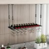 SUCHETA Wall Mounted Wine Racks Wine Rack Free Standing Loft European High-End Bar Counter Wine Glass Rack, Hanging Upside Down Creative Wine Gla