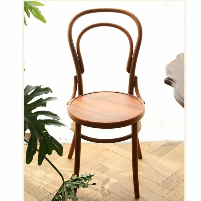WALNUT Wood Dining Chairs Chairs for Kitchen Retro and Nostalgic Home Furniture Backrest Stool Movable