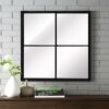 ASPECT Square Window Wall Mirror,Metal Window Pane Mirror,Black (Black, 60((W) x2(D) x60(H) cm),M48BK