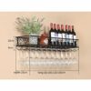 Wall-Mounted Wine Rack Simple Style Metal Home Goblet Multi-Function Display Storage Wine Rack -Restaurant Kitchen Bar Living Room Height Adjusta