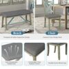 DINGZZ Rectangular White Sintered Stone Dining Table Black X-Shaped Carbon Steel Legs