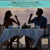 通用 24 Pcs Tablecloth Clips, Table Cloth Clips Clamps, Table Cloth Cover Holders Clips, Flexible Stainless Steel Picnic Tables Clamps Clips for Ho