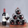 ZYZMH Countertop Wine Rack 6 Bottle Wine Storage Holder Stand Metal Tabletop Wine Organizer Rack Home Decor Bar Wine Cellar Wine rack