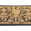 Relaxdays Butterflies Welcome Doormat, 40 x 60 cm, Door Mat Inside & Outside, Non-Slip Wiper, Coir, Coconut, rubber, Natural/Black