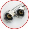 Xcel Home™ 2 x 10mm (M10) x 1/2" BSP 400mm Flexible Tap Connectors | DIY Replacement Kitchen Sink Bathroom Basin Stainless Steel Braided Monobloc