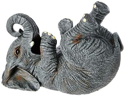 Nemesis Now EXA80004 Guzzlers Elephant Wine Bottle Holder 21cm Grey