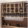 Stylish Simplicity Industrial Wine Glass Stylish Simplicity Frame Retro Iron Inverted High Glass Cup Holder Kitchen or Office Tableware Bottle Ho