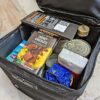 BOXULOCK FlexCube Foldable Lockable Storage Box. Keep safe medicine, tech and other personal stuff. Built-in combination lock. Black.