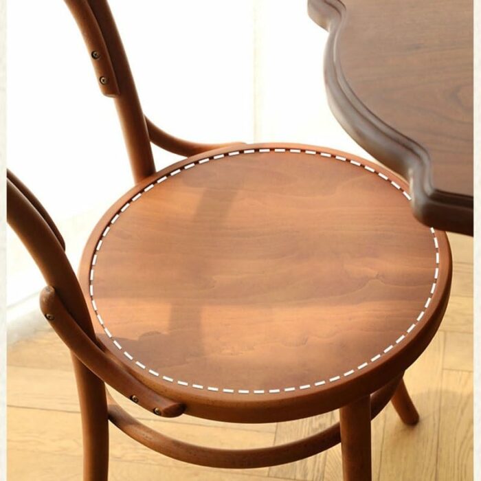 REHBEDWA Wood Dining Chairs Chairs for Kitchen Retro and Nostalgic Home Furniture Backrest Stool Movable