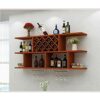 SUCHETA Wooden Wine Racks Wine Cabinet, Wall-Mounted Simple And Modern Dining Room Rack, Decorative Wine Rack, Living Room Home Solid Wood Creati