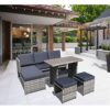 CZDYUF Outdoor PE Rattan Sofa Set Of 5 Outdoor 3-seater Sofa Design