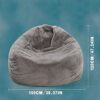 YFYTYG-PX Bean Bag Cover, XL Large Bean Bag Chair Cover Indoor Lazy Manmade Rabbit Fur Sofa Cover for Adult Kids (Fillings Not Included),White,XL