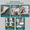 Adjustable Shower Head Holder Replacement, Self-Adhesive Shower Holder Bracket, Wall Mount Handheld Shower Head Holder, Bathroom ABS Shower Brack