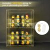 ACRLIE 2 Tier Acrylic Display Case Collectibles Display Boxes for Pastry Cabinet Cars Collectibles Dustproof Protection (30x17.5x40.5cm / 11.8x6.