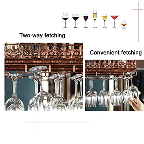 OUSIKA Wine Racks,Wine Bottle Glass Racks Multi-Function Ceiling-Type Wine Holder,Wall Mounted Wine Bottle Holder Hanging Wine Glass Racks,Goblet