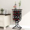 G TALECO GEAR Freestanding Wine Stand Rustic Style, Holds 14 Bottles of Wine Rack freestanding Floor, Decorative Wine Storage Rack, Stackable Met
