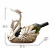 PIBM Stylish Simplicity European-Style Carved Double-Headed Swan Model Wine Wine Rack Retro Old Bar Restaurant Wine Bottle Rack Home Desktop Porc