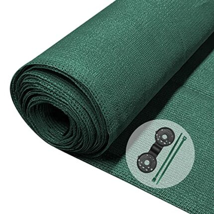 VOUNOT Privacy Netting 1×10m Garden Screening 150 g/m² HDPE Shading Net, 85% Shading Rate UV-resistant, Tear-Resistant Windbreak Fencing with Hol