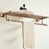 HIGOH Towel Racks, Bathroom Towel Rack Wall Mounted Towel Holder,Towel Rack,Bathroom Accessories Towel Holder,Bathroom Hardware Bathroom Shelf