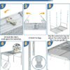 Sportneer Grill Table for Outside, 3ft(L) x 2ft(W) Height Adjustable Camping Table Lightweight Aluminum Folding Portable Metal Folding Outdoor Gr