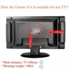NMD&LR TV Wall Mount Bracket, Universal Slim and Strong Wall Mount Holder for 14-24in LCD LED Monitor Flat Screen, Load Bearing Up to 15KG