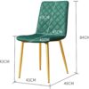 dining chair Kitchen Dining Chairs Set Office Business Chairs, Dining Chair 4 Pcs Chairs Fashion Modern Dining Chair PU Leather Soft Pad Cushion