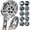 GH1200 Handheld Filter Shower Head High Pressure with10 Modes Quick Installation, Leak- Proof and Clog Resistant Powerful High Pressure Shower He