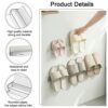 AHANDMAKER 4 Pack Wall Mounted Shoes Rack, 2 Colors Plastic Slipper Racks with Sticky Hanging Strips, Hanging Shoe Organizer, Shoes Holder Storag