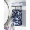 mDesign Towel Rail — Wall-Mounted Storage Solution for Bathroom Accessories — Towel Rack for Storing Face Cloths, Hand Towels, Bath Towels and Mo