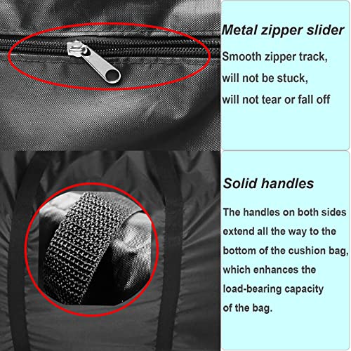 OUTLS Garden Furniture Cushions Storage Bag 173cm, Rip Proof, Anti-UV, 420D Oxford Fabric Christmas Tree Storage Bag with Sturdy Zipper and Handl