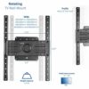 VIVO Landscape to Portrait TV Wall Mount for 37 to 80 inch Flat Panel Screens, Heavy Duty Rotating Bracket, Max VESA 600x400, Black, MOUNT-VW080P