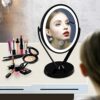 Aesfee Double-Sided 1x/7x Magnification LED Makeup Mirror, Lighted Vanity Magnified Mirror USB Chargeable, Touch Sensor Control 3 Light Settings