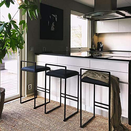 RTYHN 2 PCS Velvet Bar Stools Modern Chairs Breakfast Kitchen Counter Chairs Upholstered 26 inch Seat Height load capacity 150kg/330lbs for bar l