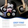 6 Pieces CD Rack Sorting Card,Vinyl Record Rack Acrylic Divider Card with A-Z Letters,Suitable for Dividing Records,Books and Work Information