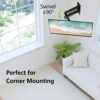 Nuyoah Wall Mount for Echo Show 15, Adjustable Show 15 Wall Mounting Brackets for Alexa Accessories, Full Motion Wall Mount Rotate Swivel Tilt Ex