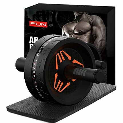 AB Roller Wheel Set Abdominal Exercise Roller with Thick Knee Pad for Core Abs Rollout Exercise Home Gym Workout