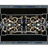 Gifts And Artefacts 30 x 48 Inches Antique Pattern Inlay Work Kitchen Back Splash Rectangle Shape Black Marble Dining Table Top with Elegant Look