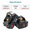 Powarobor 2 Pack 18V 5.5Ah BL1850B Compatible with Makita 5500mAh With LED Indicator Lithium Ion Replacement Cordless Battery BL1830 BL1830B BL18